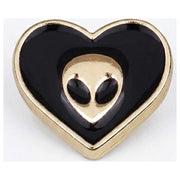Jibbitz - Metal - Alien Heart - Black