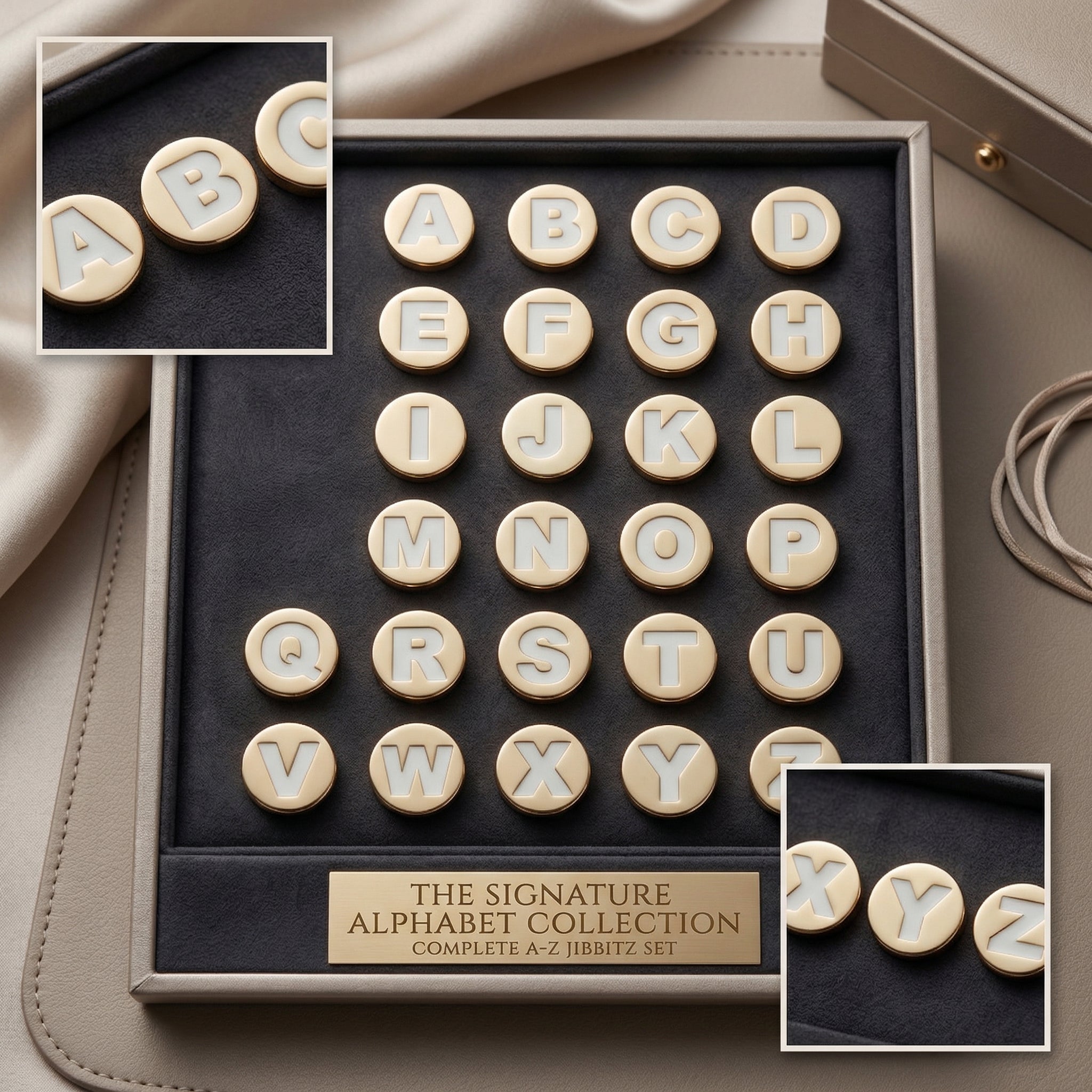 Jibbitz - Golden Alphabet Collection