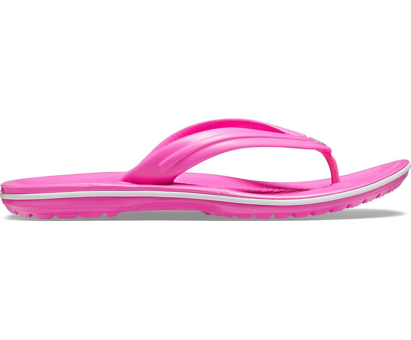 Authentic Crocband Flip - Electric Pink / White - mTravel Store