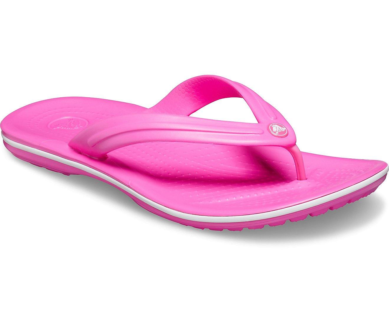 Authentic Crocband Flip - Electric Pink / White - mTravel Store