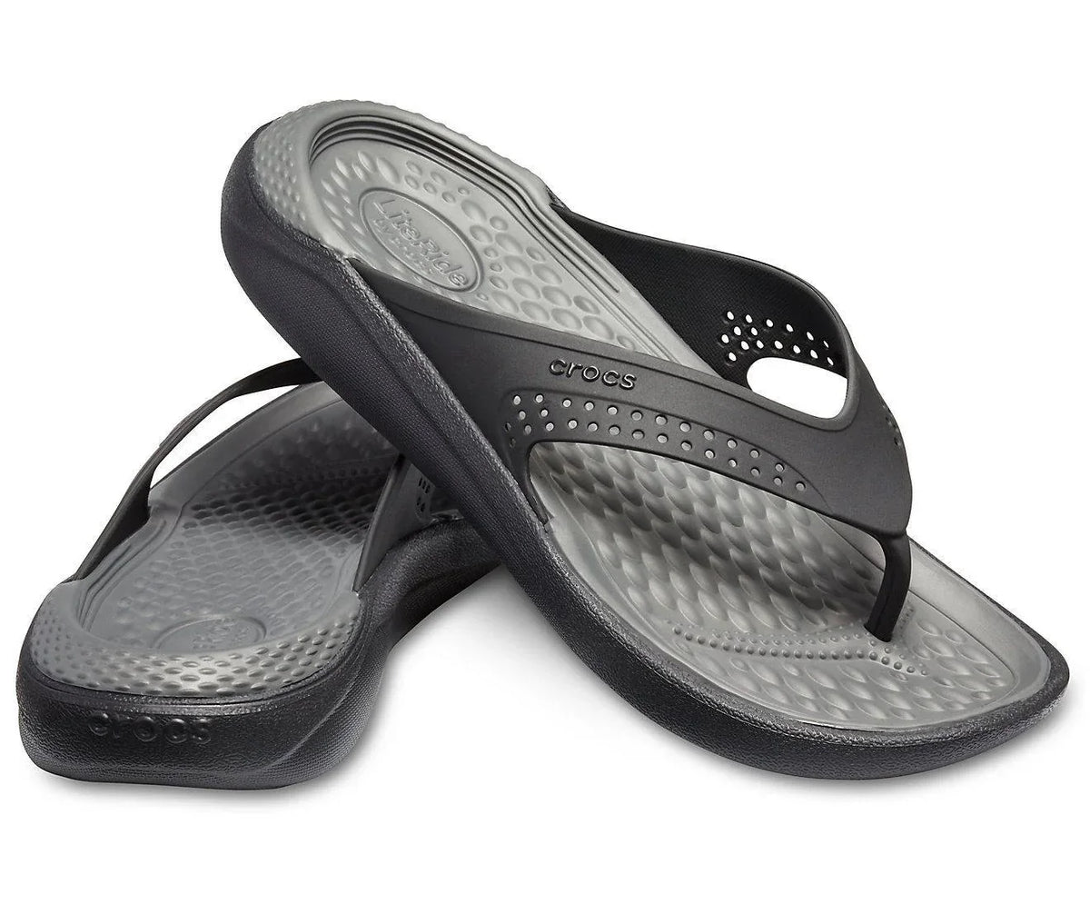 Crocs LiteRide Flip Black/ Slate Grey - mTravel Store