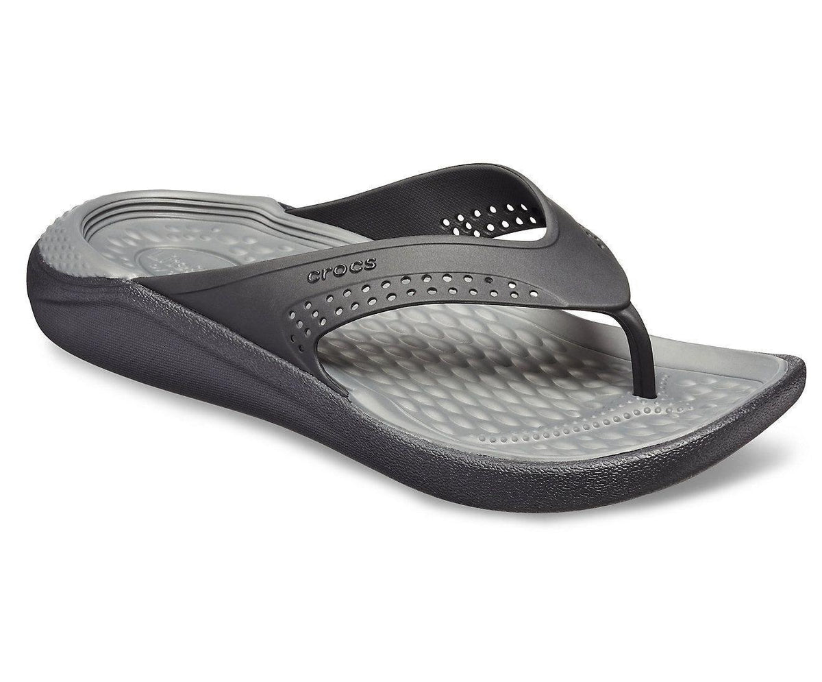 Crocs LiteRide Flip Black/ Slate Grey - mTravel Store