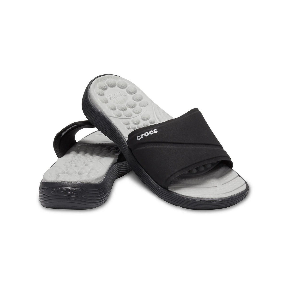 Crocs Reviva Black/Gray Slide - mTravel Store