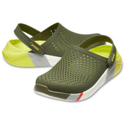 LiteRide Colorblock Clog Army Green / White - mTravel Store