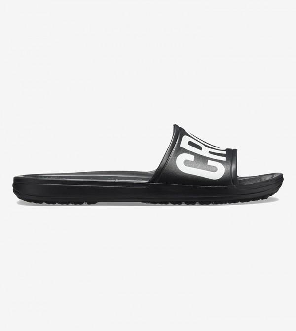 Crocs Sloane Logo Mania Black Slide - mTravel Store