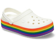 Authentic Crocs Crocband Platform Clog - Multi Rainbow/ White - mStore.Kh | mTravel Store