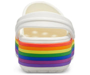 Authentic Crocs Crocband Platform Clog - Multi Rainbow/ White - mStore.Kh | mTravel Store