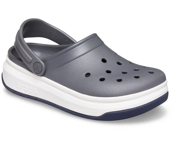 Authentic Crocs Crocband Full Force Clog - Slate Grey/ White