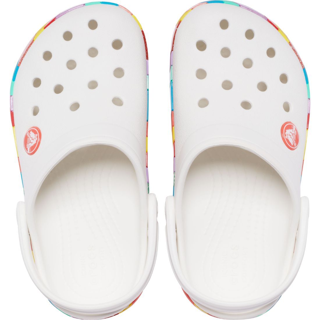 Kids’ Crocband Chevron Beaded Clog - White