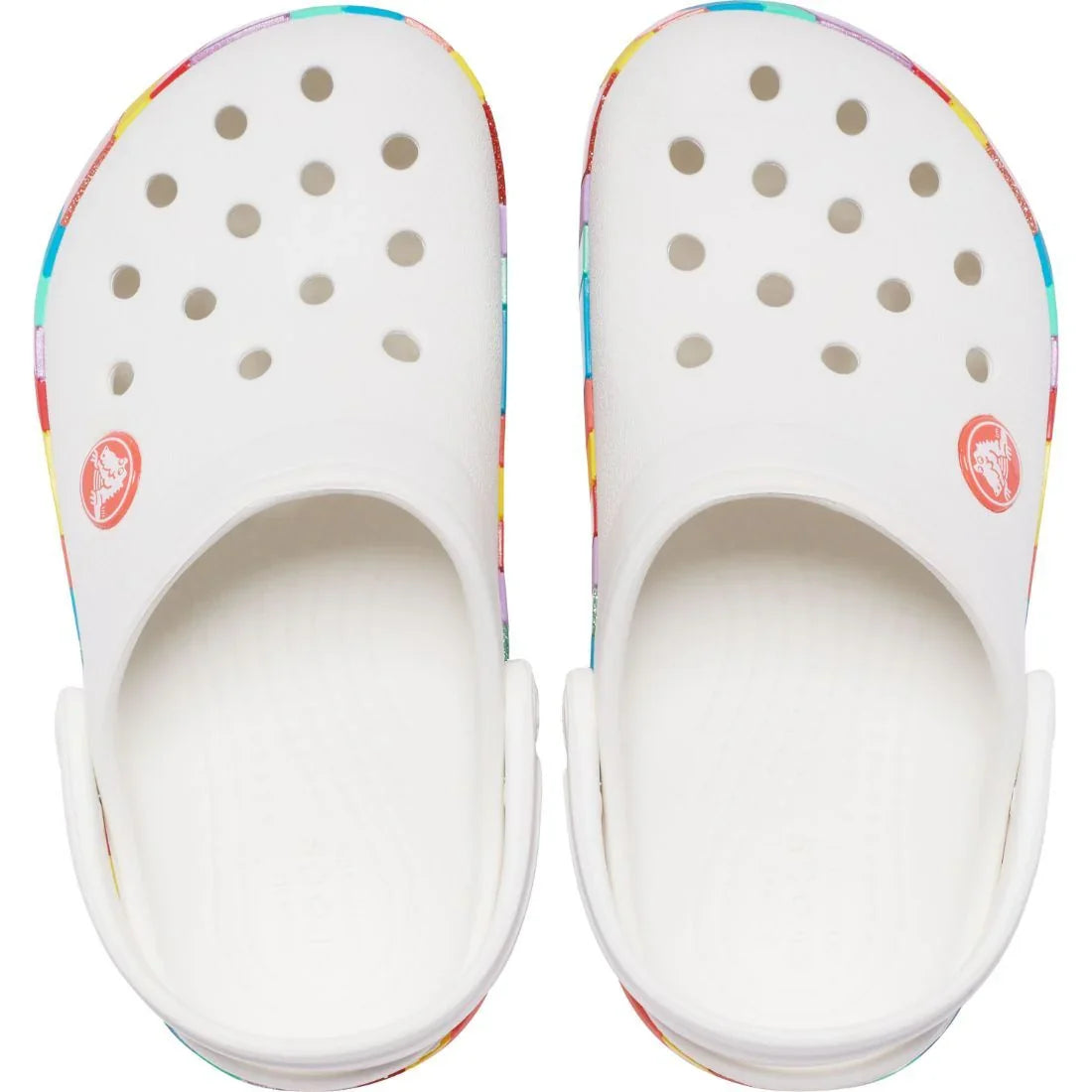 Kids' Crocs Crocband Chevron Beaded Clog - White