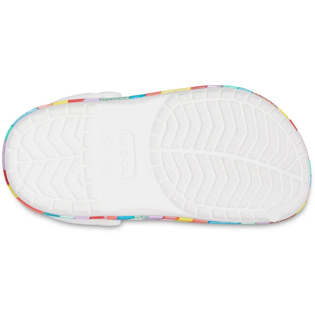 Kids' Crocs Crocband Chevron Beaded Clog - White