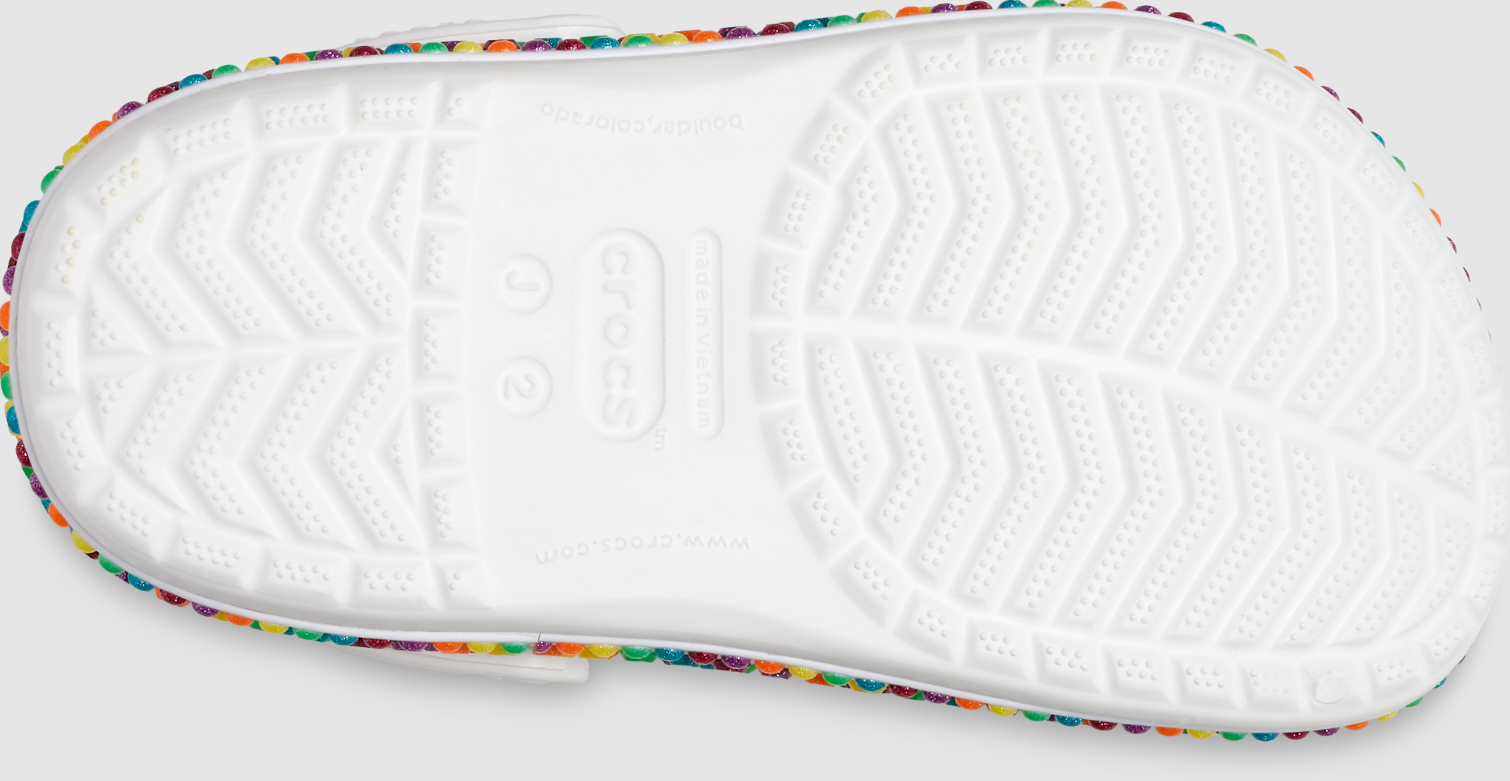 Kids’ Crocband Gem Band Clog - White