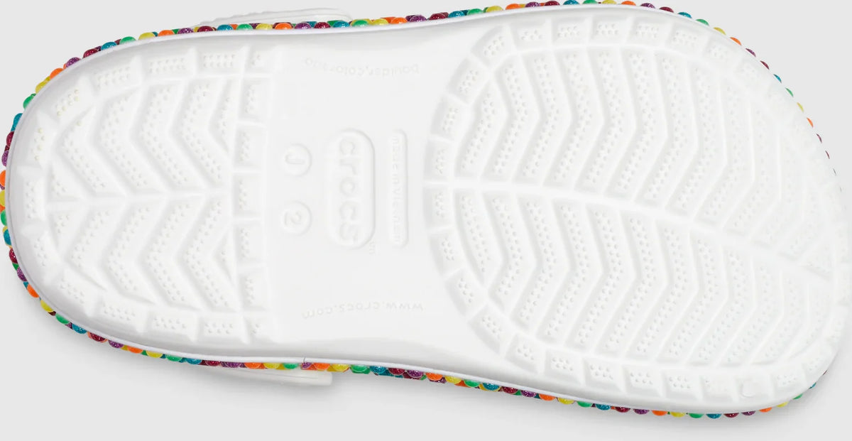Kids' Crocs Crocband Gem Band Clog - White