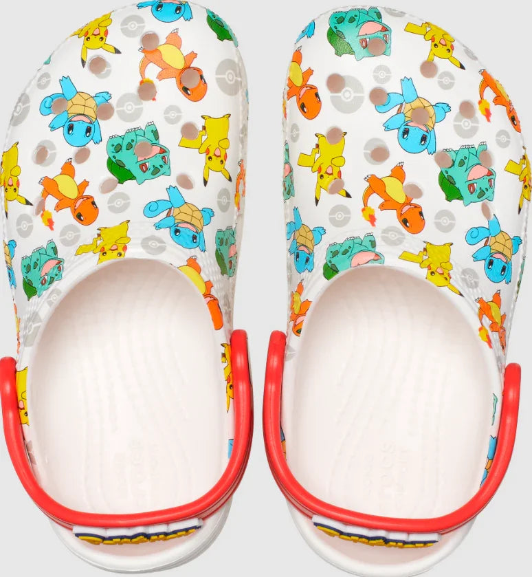 Crocs Limited Edition Kids' Classic Pokemon Clog - White/ Multi