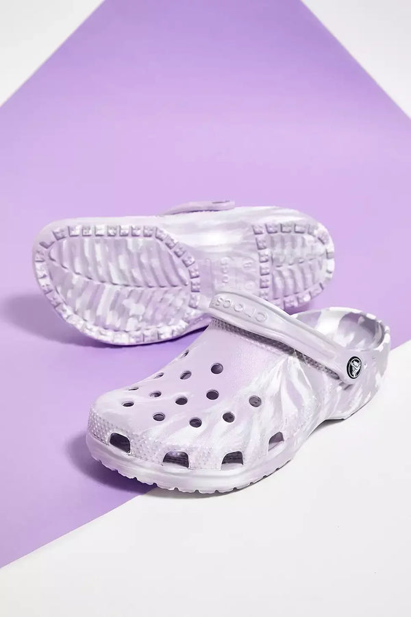 Authentic Crocs Classic Marbled Clog - Lavender