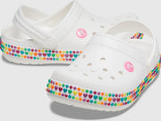 Kids' Crocs Crocband Gem Band Clog - White