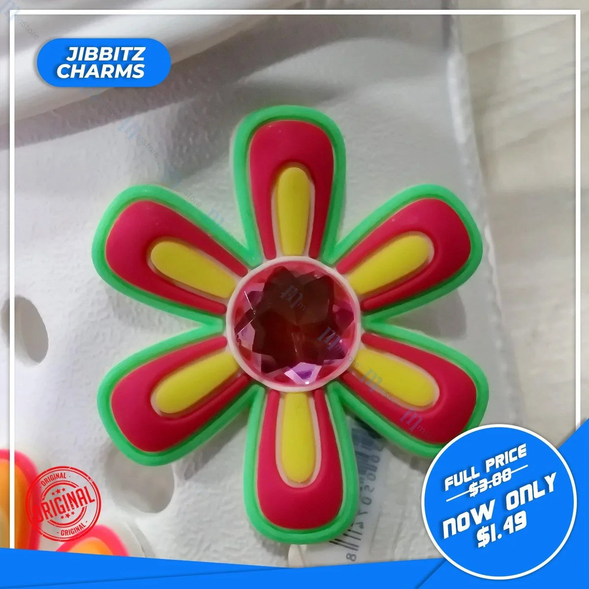 Jibbitz - Rhinestone - Flower 13 - mTravel Store