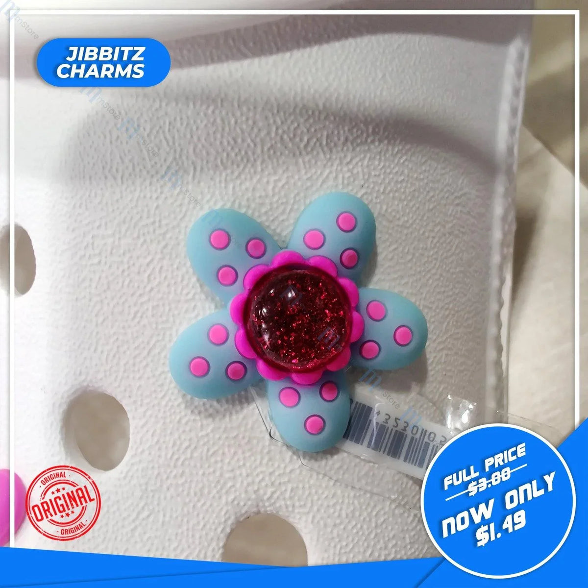 Jibbitz - Rhinestone - Flower 3 - mTravel Store