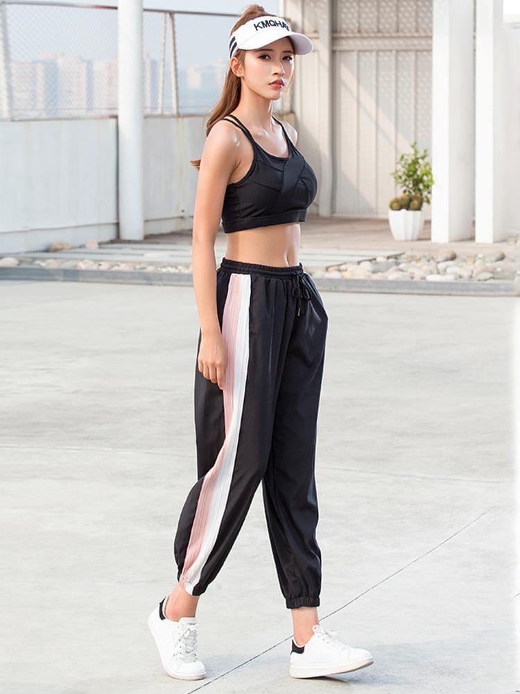 Women Sports Pants / Loose/ 2-Tone Side - mTravel Store