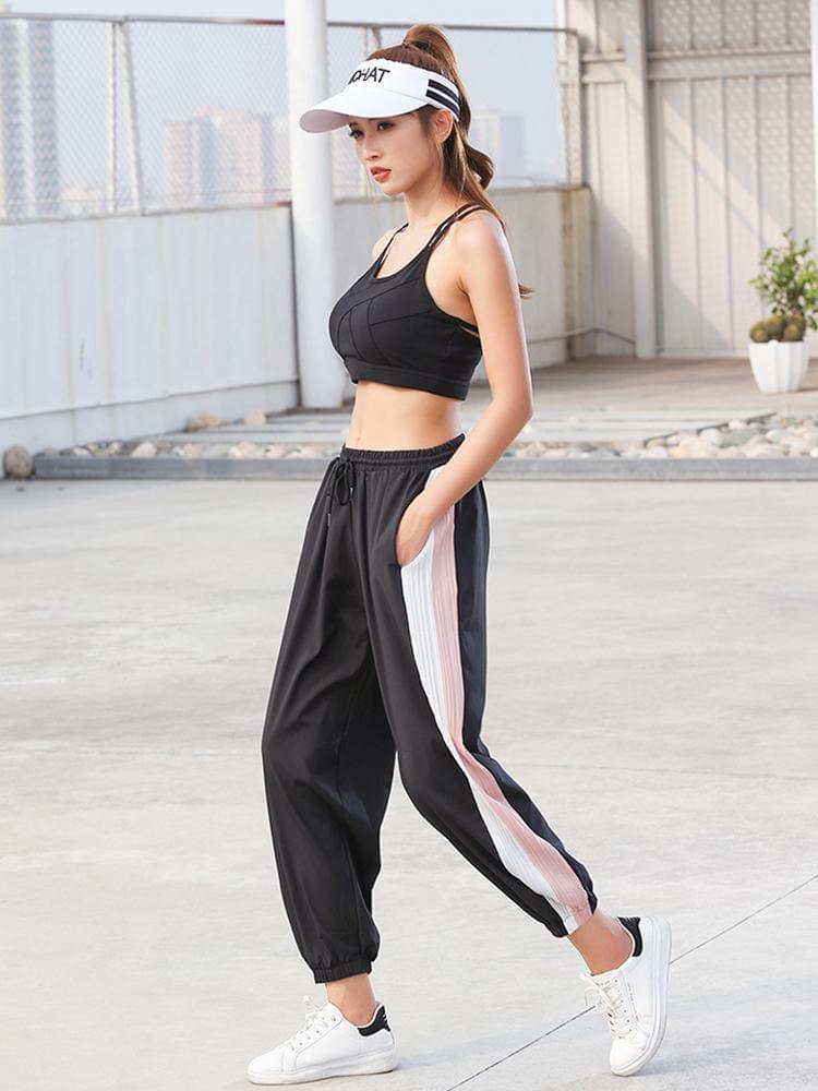 Women Sports Pants / Loose/ 2-Tone Side - mTravel Store