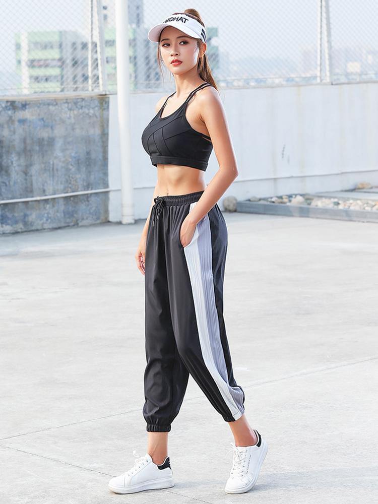 Women Sports Pants / Loose/ 2-Tone Side - mTravel Store