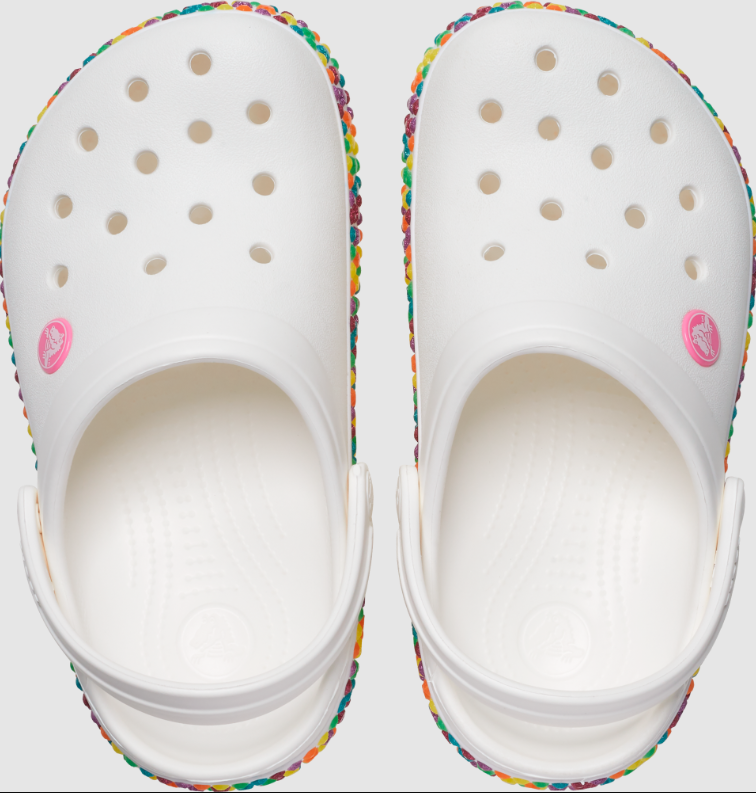 Kids’ Crocband Gem Band Clog - White