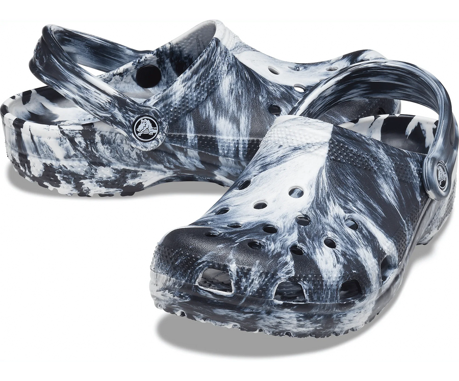 Authentic Crocs Classic Marbled Clog - Black/ White - mStore.Kh | mTravel Store