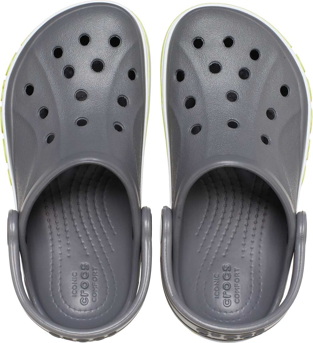 Authentic Crocs Bayaband Clog for Kids - Charcoal/ Volt Green