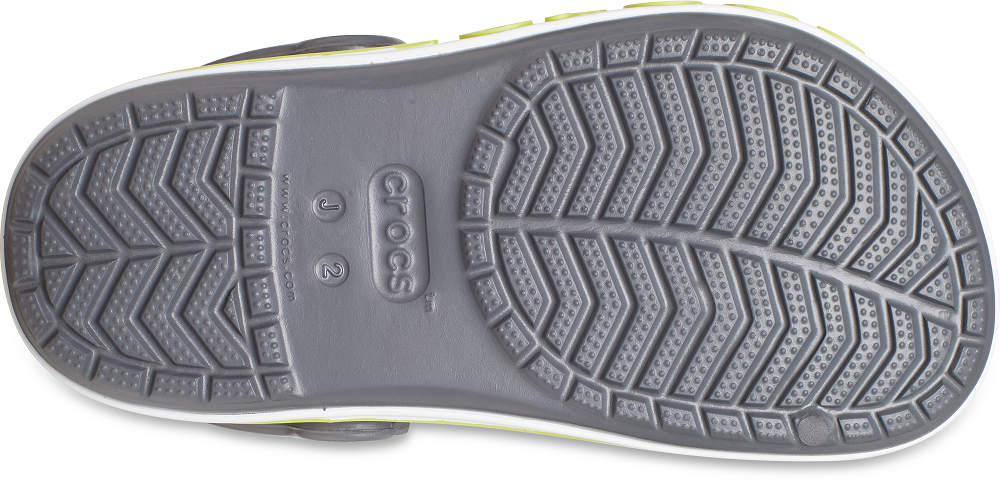 Authentic Crocs Bayaband Clog for Kids - Charcoal/ Volt Green