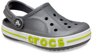 Authentic Crocs Bayaband Clog for Kids - Charcoal/ Volt Green