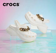 Crocs Classic Bae Clog with Chain for Women - White - mStore.Kh | mTravel Store