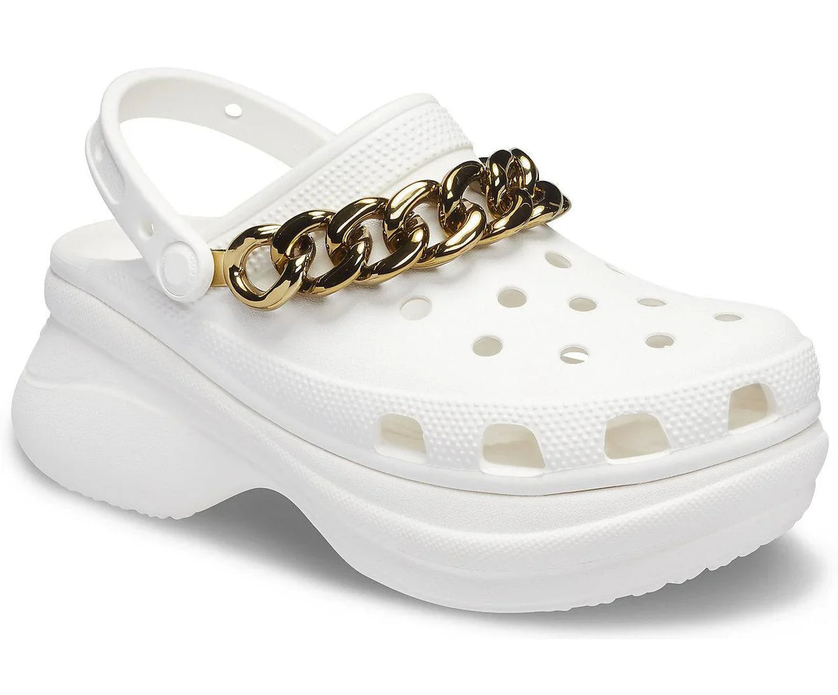 Crocs Classic Bae Clog with Chain for Women - White - mStore.Kh | mTravel Store