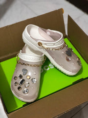 Crocs x Yang Mi Collaboration Embellished Clog - White - mTravel Store